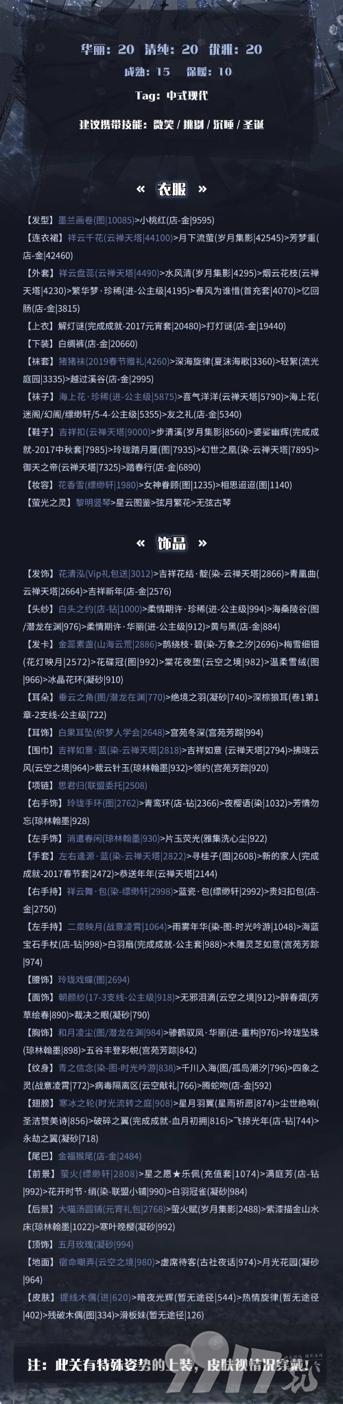 奇迹暖暖星依云渚有什么搭配技巧 星依云渚最佳搭配建议一览