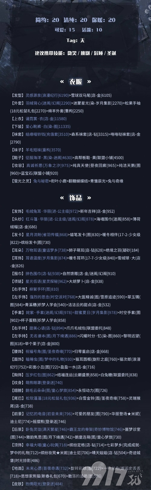 奇迹暖暖星依云渚有什么搭配技巧 星依云渚最佳搭配建议一览